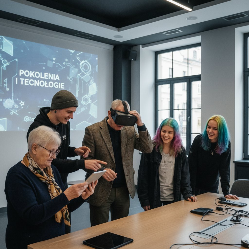 Seniorzy i młodzież przy jednym stole – różnice pokoleniowe w korzystaniu z technologii w Polsce