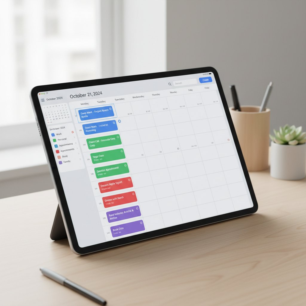 Simple flowchart of calendar tracker setup steps, minimalist graphic showing priority checklist for calendar tracking