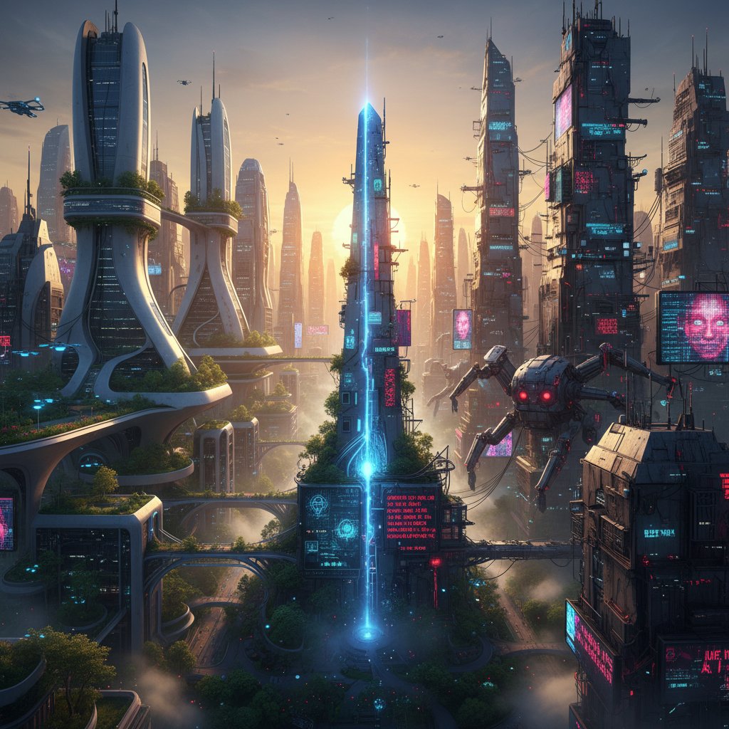 Przyszłość z AI – utopia kontra dystopia.