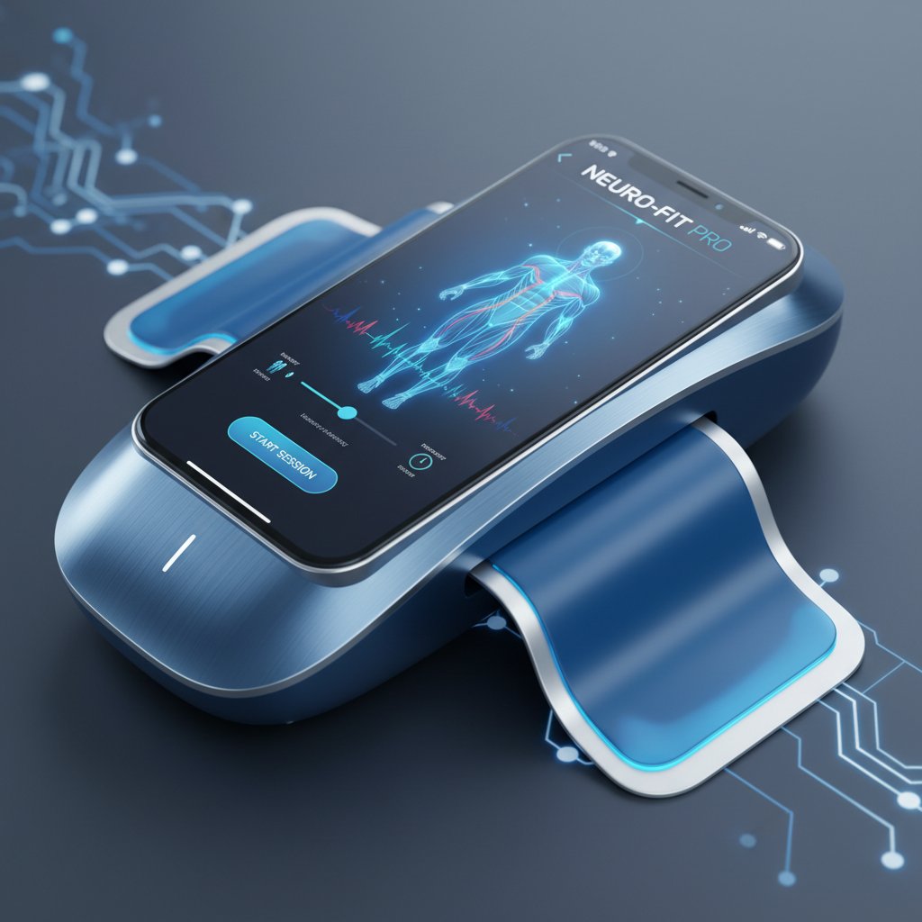 Nowoczesny, bezprzewodowy aparat do elektroterapii sterowany smartfonem