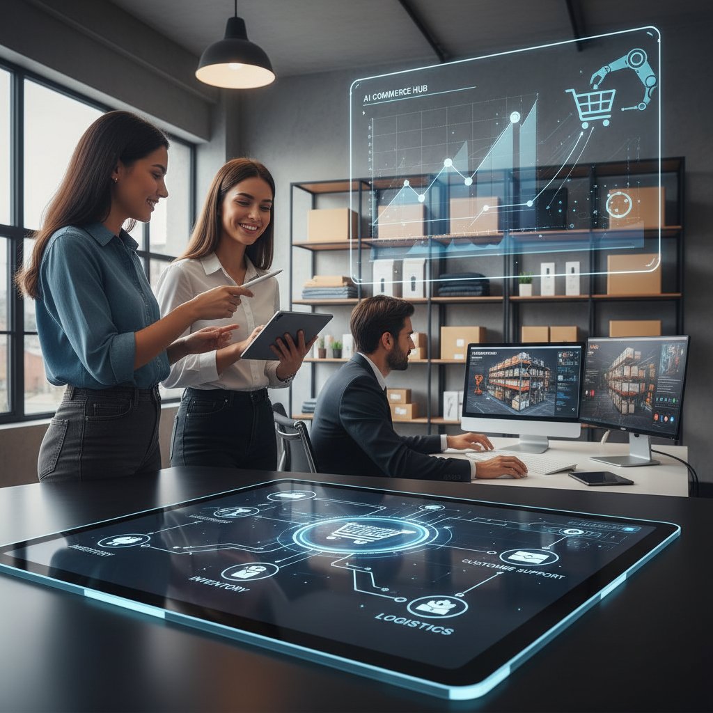 Mała firma e-commerce korzystająca z wirtualnego pracownika AI