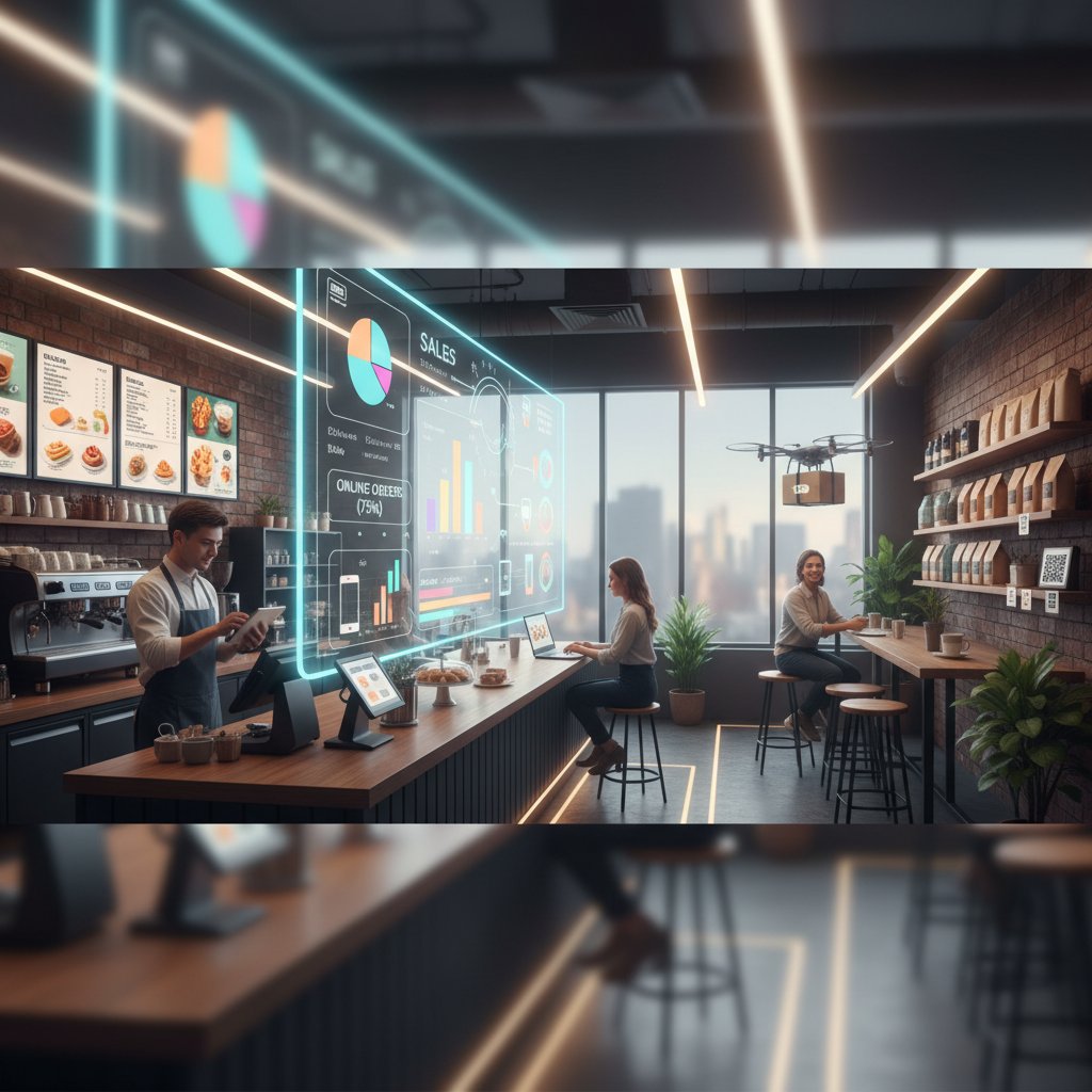 Małe przedsiębiorstwo korzystające z nowoczesnych technologii cyfrowych, symbolizujące cyfrową transformację