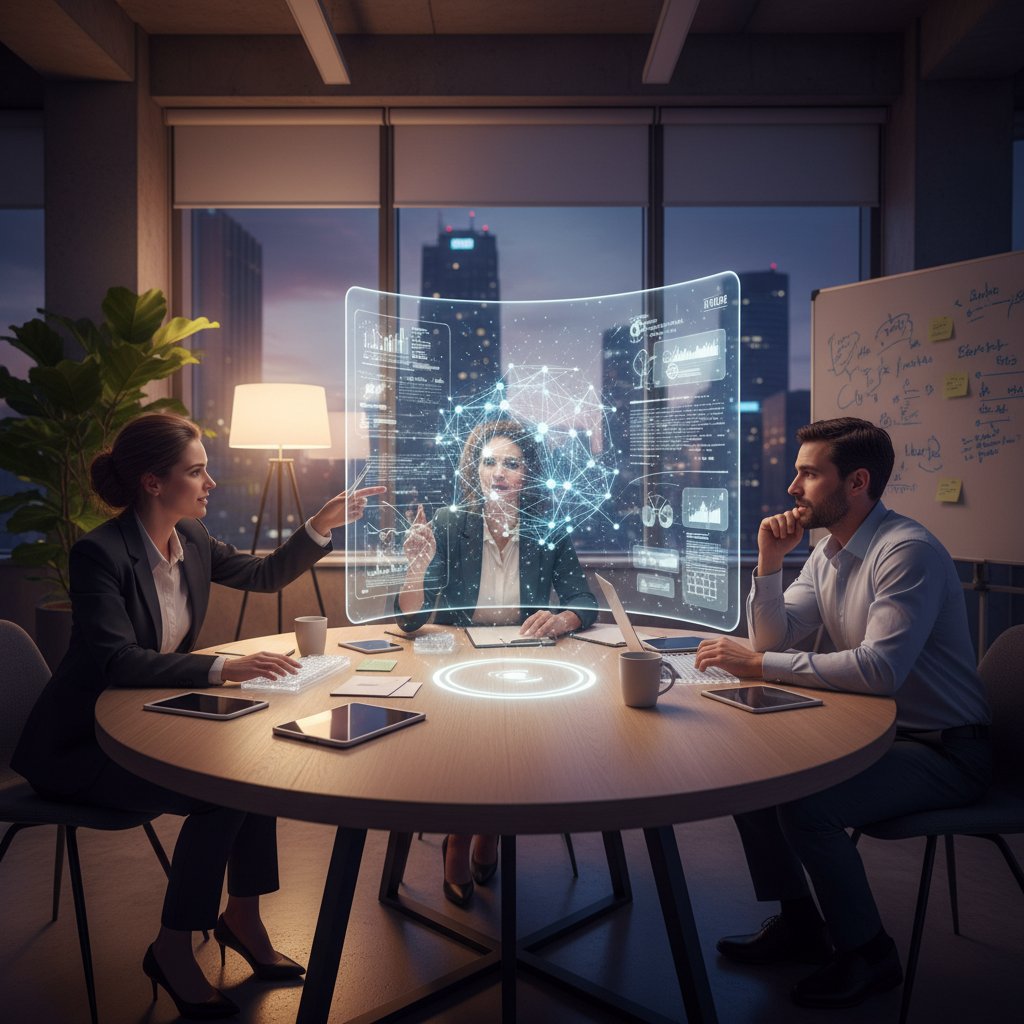 Zespół szukający inspiracji z pomocą AI, automatyczna analiza danych firmowych