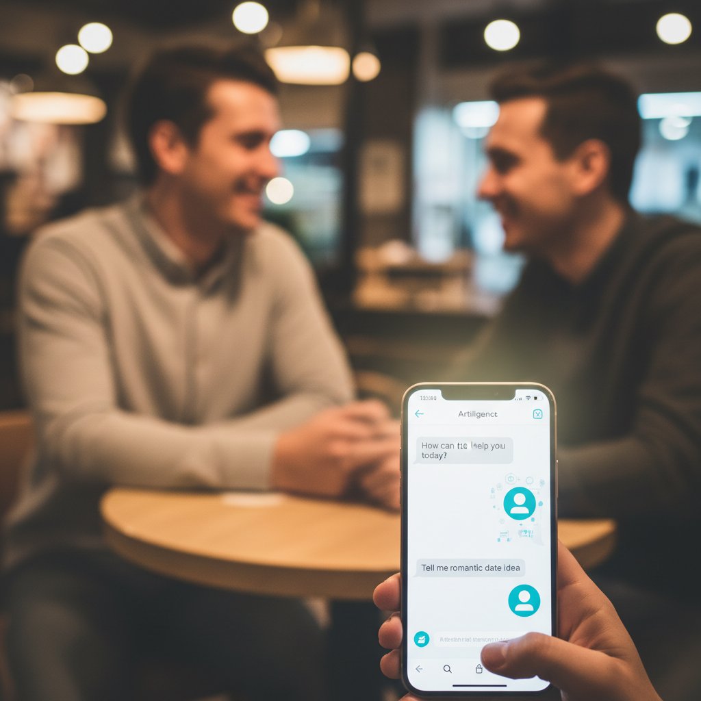 Para korzystająca z aplikacji AI wspierającej relacje