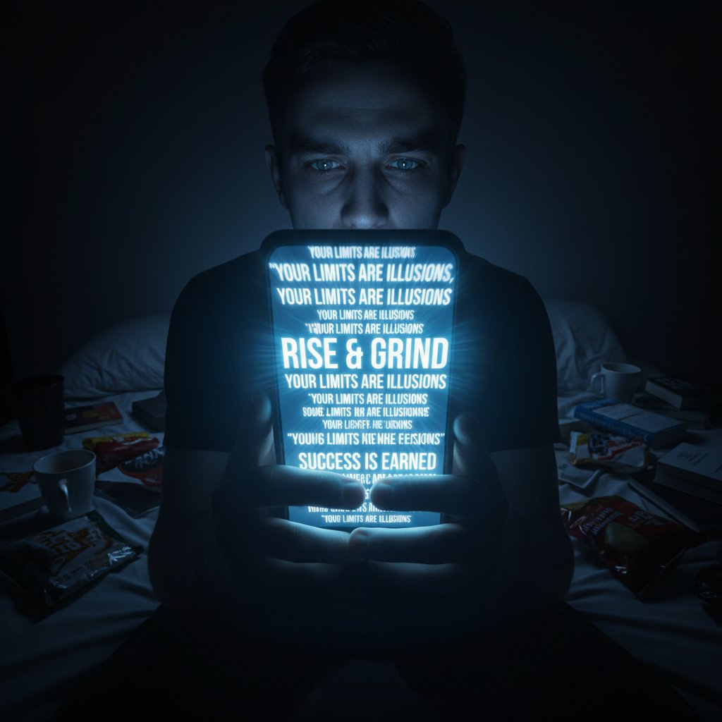 Telefon rozświetlający ciemność – uzależnienie od motywacyjnych treści