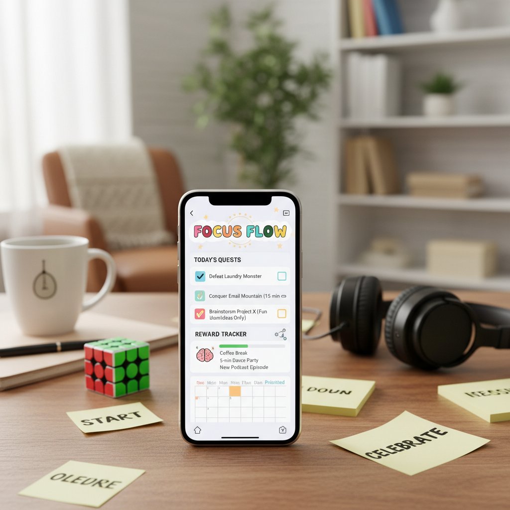 Smartfon na biurku, otwarte aplikacje do zarządzania zadaniami, ADHD