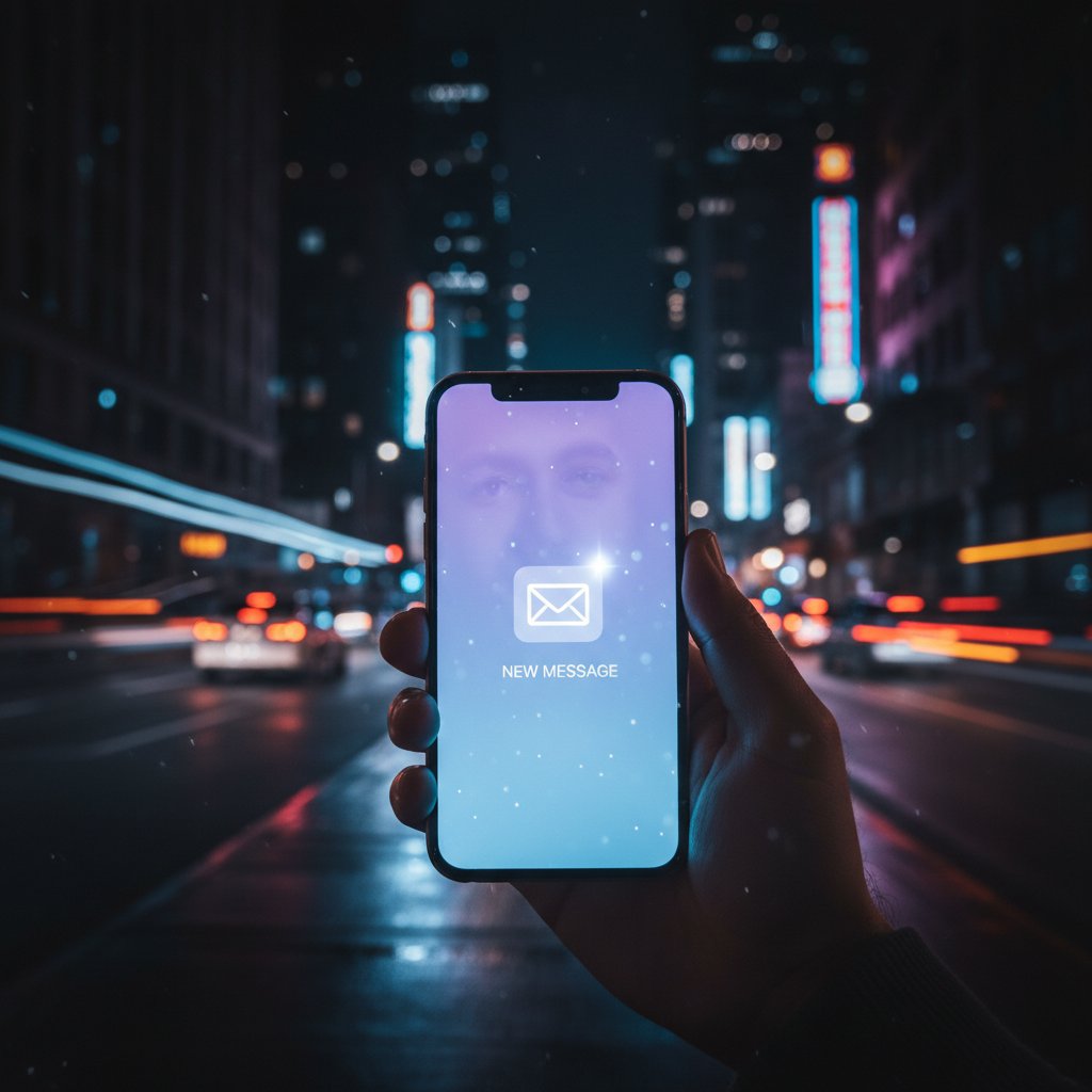 Technologia może być wsparciem dla komfortu psychicznego – smartfon w nocnym świetle