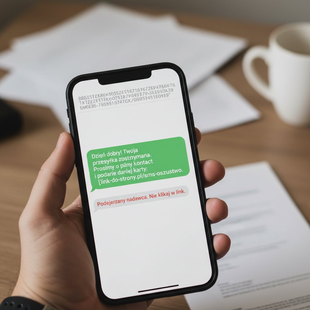 Phishing – fałszywa wiadomość SMS skierowana do polskiego użytkownika
