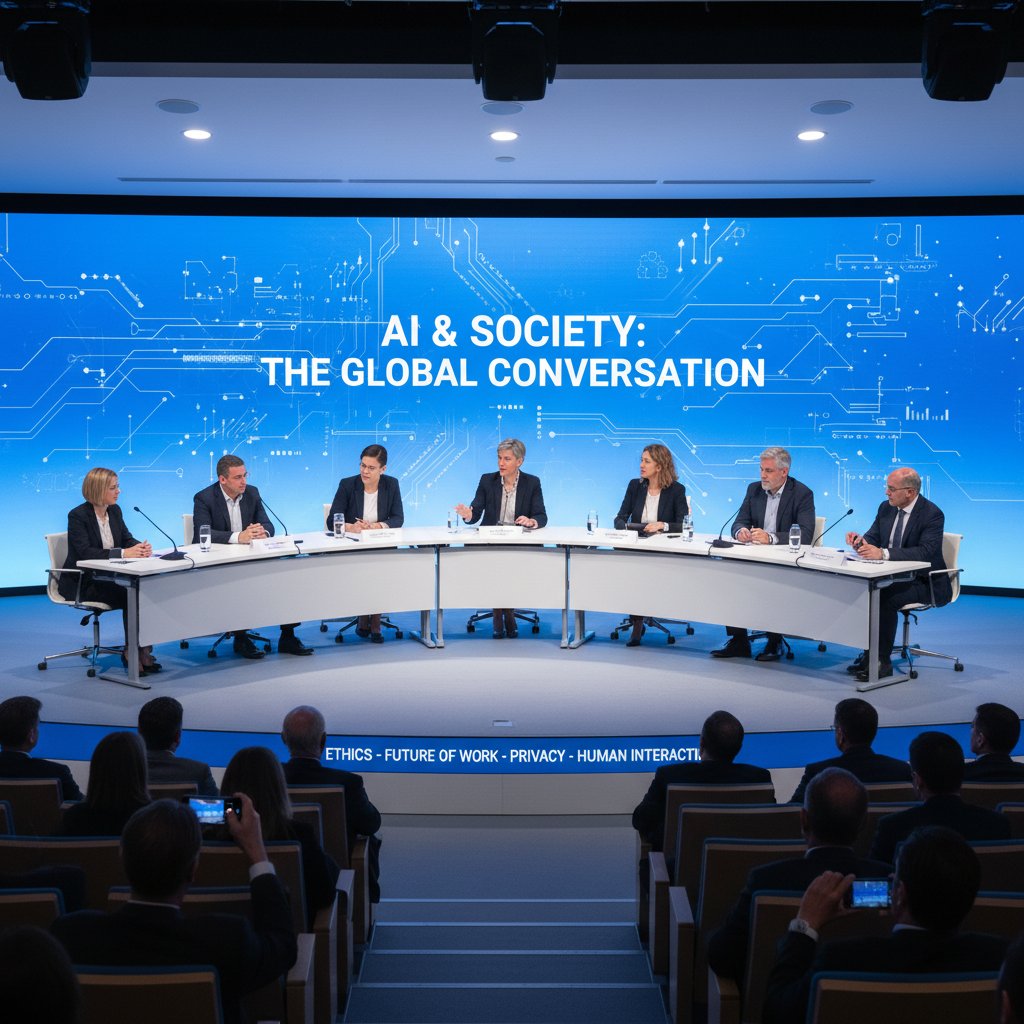 Debata społeczeństwa o AI – zdjęcie ludzi podczas panelu dyskusyjnego