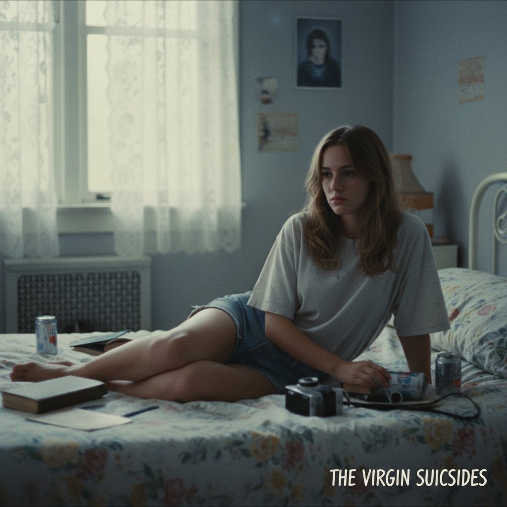 Sofia Coppola movies early days, young woman with camera, 1990s indie film atmosphere