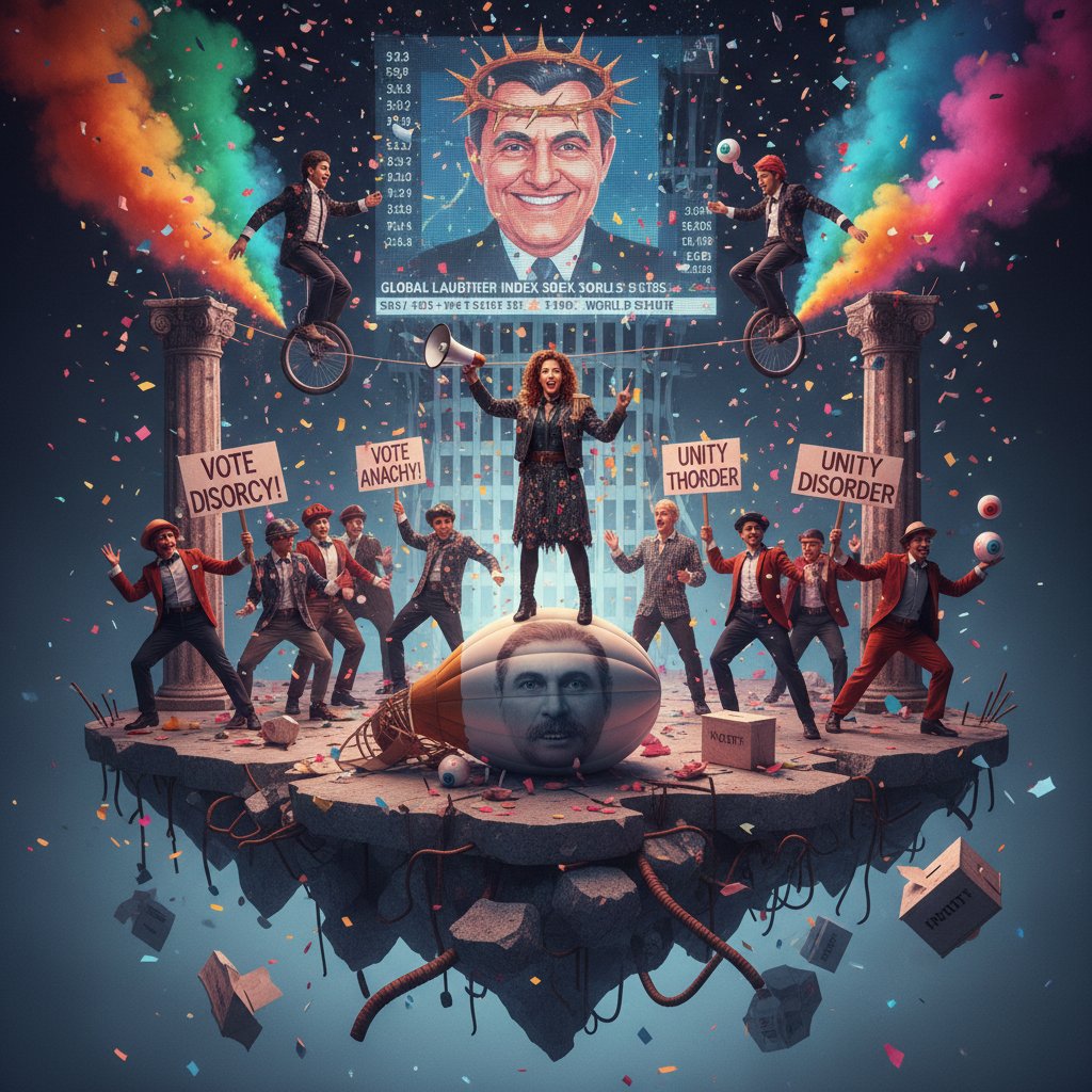 Vibrant still from 'Sorry to Bother You,' symbolizing modern revolutionary comedy with surreal and political themes