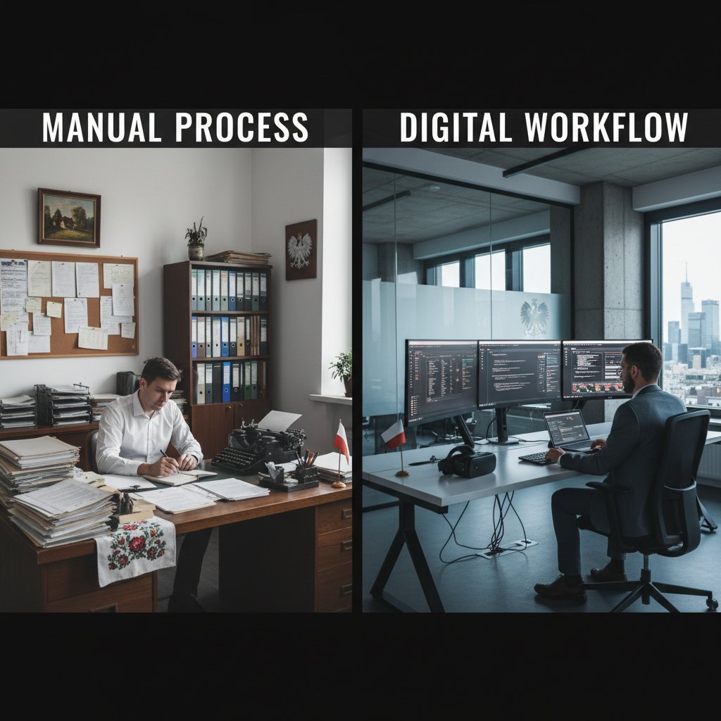 Porównanie ręcznego i zautomatyzowanego procesu sprzedaży w polskiej firmie