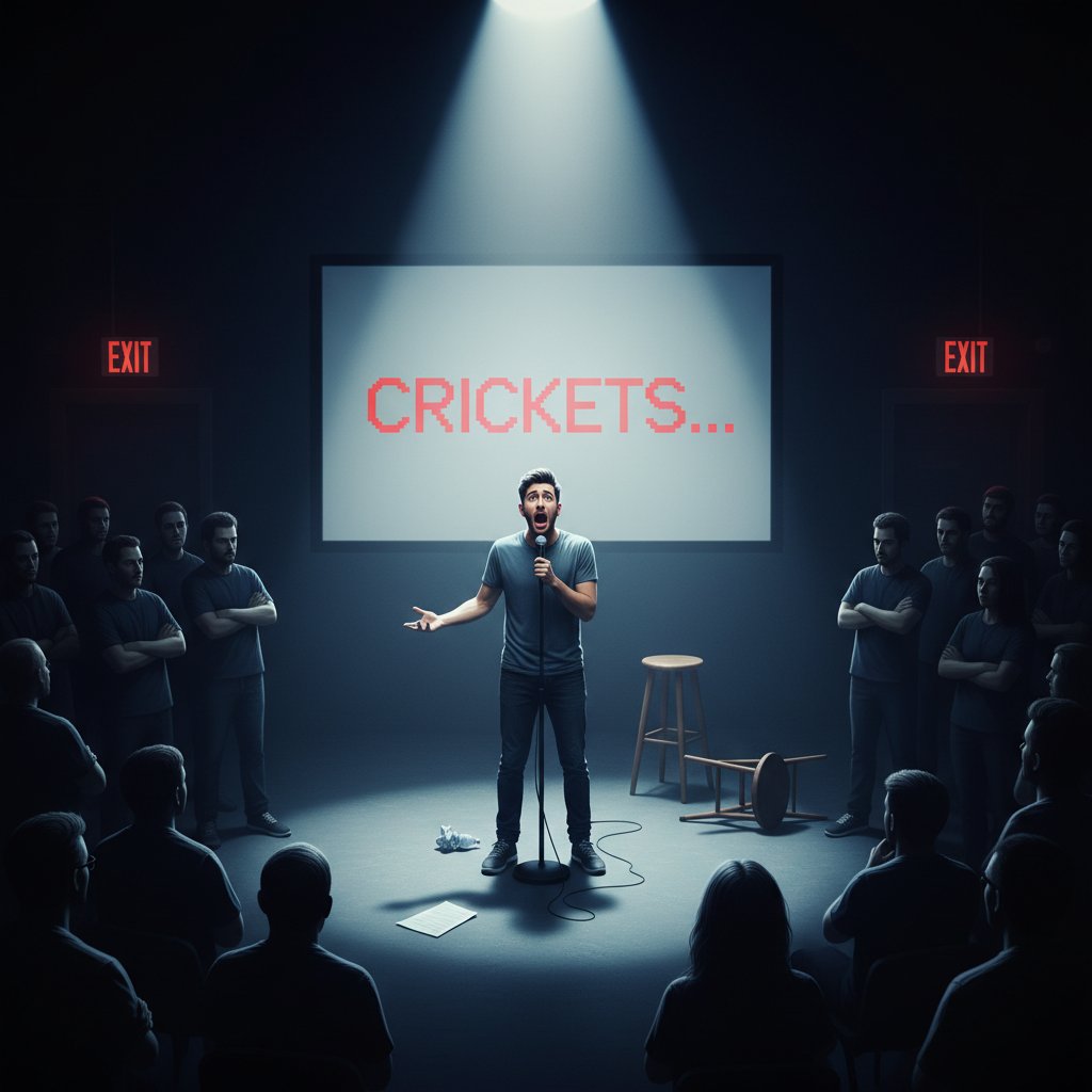 Stand-up comedian in a comedic no-win moment, kobayashi maru comedy cinema