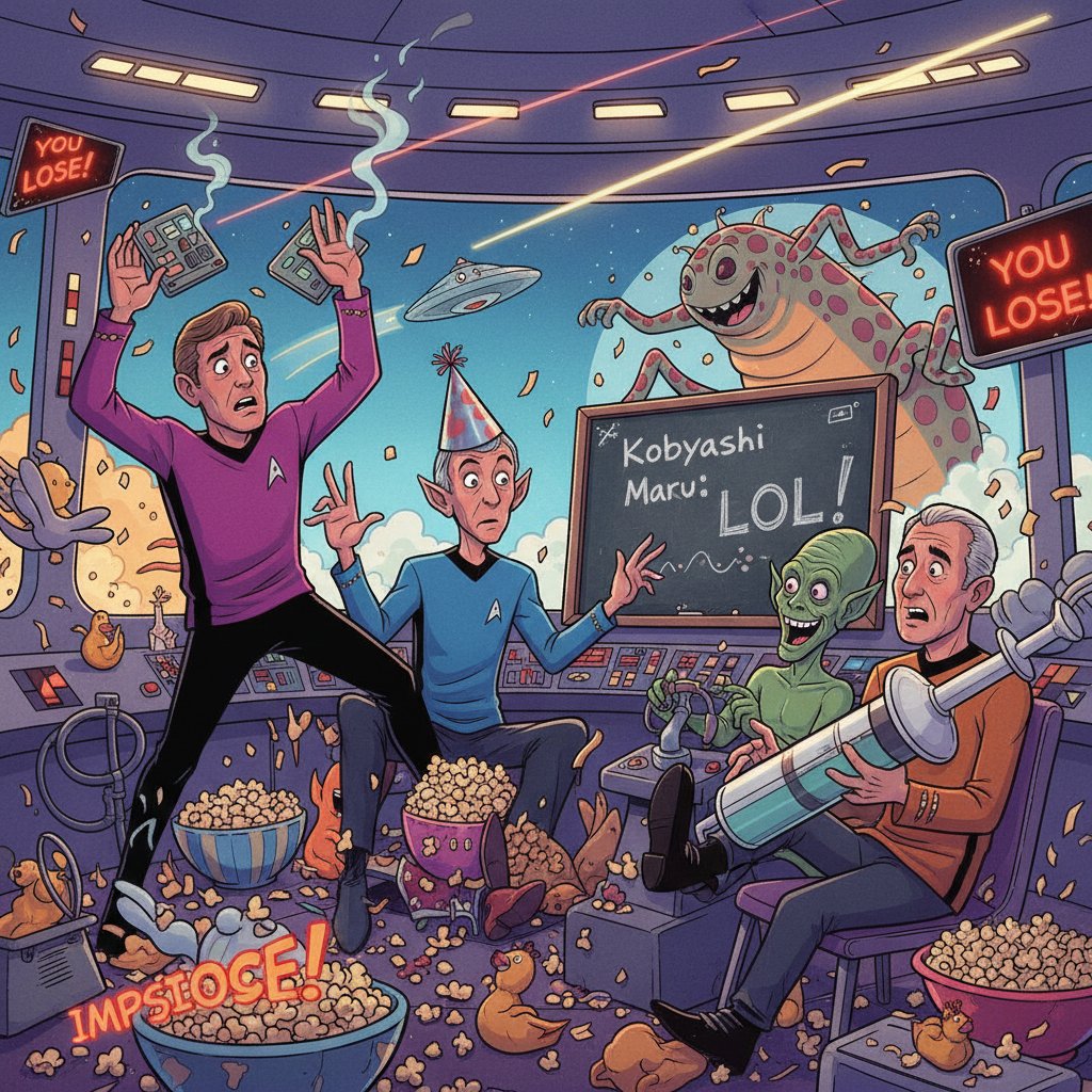 Star Trek-inspired comedy scene with a no-win scenario, movie kobayashi maru comedy cinema