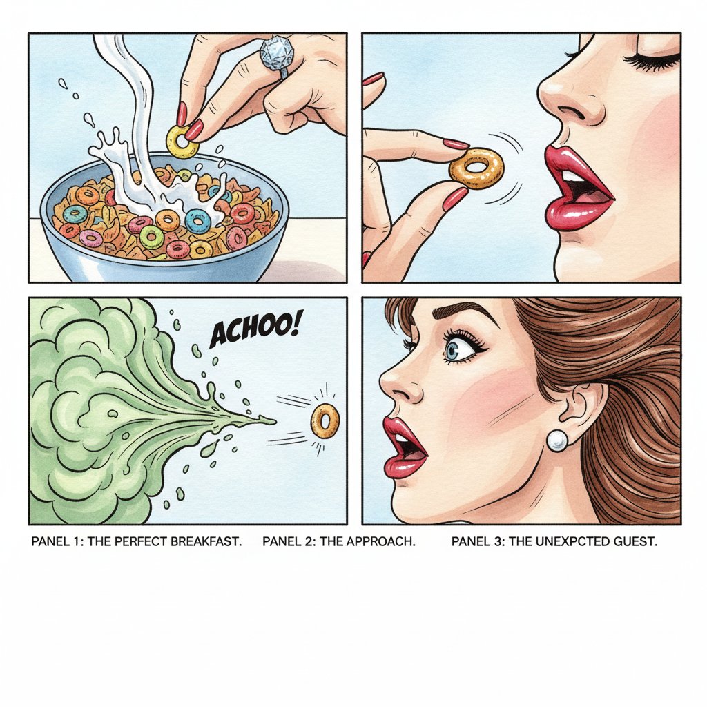 Storyboard showing unconventional narrative techniques in comedy movies.