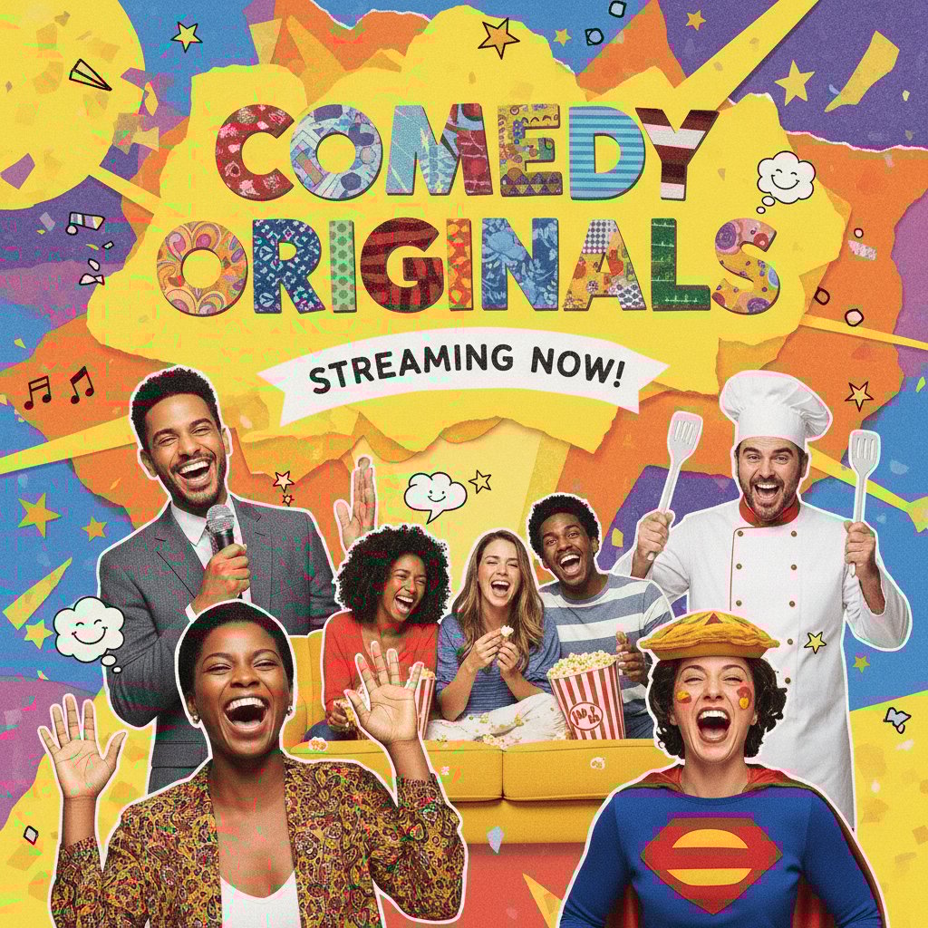 Streaming comedy originals collage