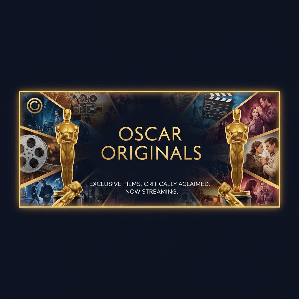 Streaming platform banner displaying Oscar-nominated originals