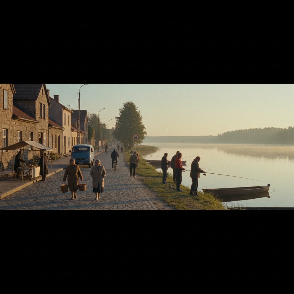 Ulice Olecka o świcie – codzienne życie miasta