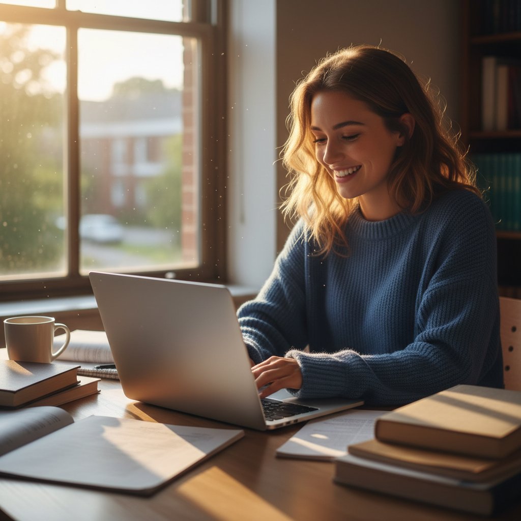 Uczeń kończy naukę matematyki online z poczuciem satysfakcji