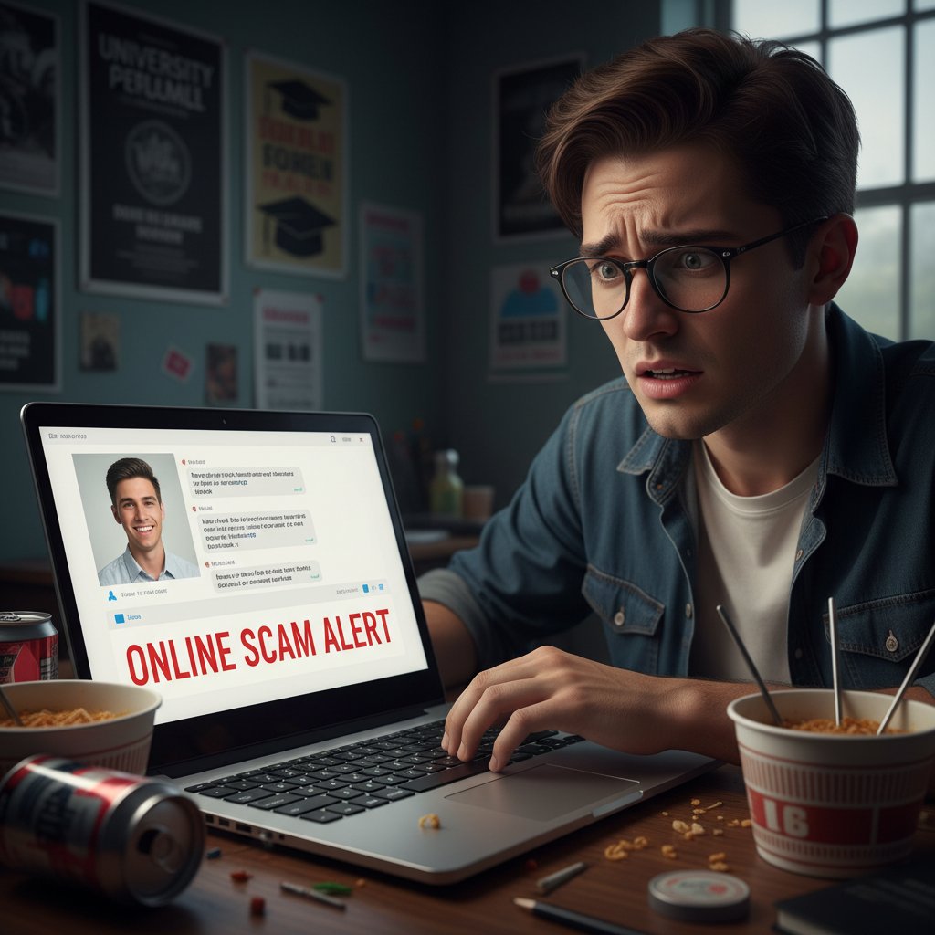 Korepetycje online – student daje się nabrać na fałszywy profil podczas nauki