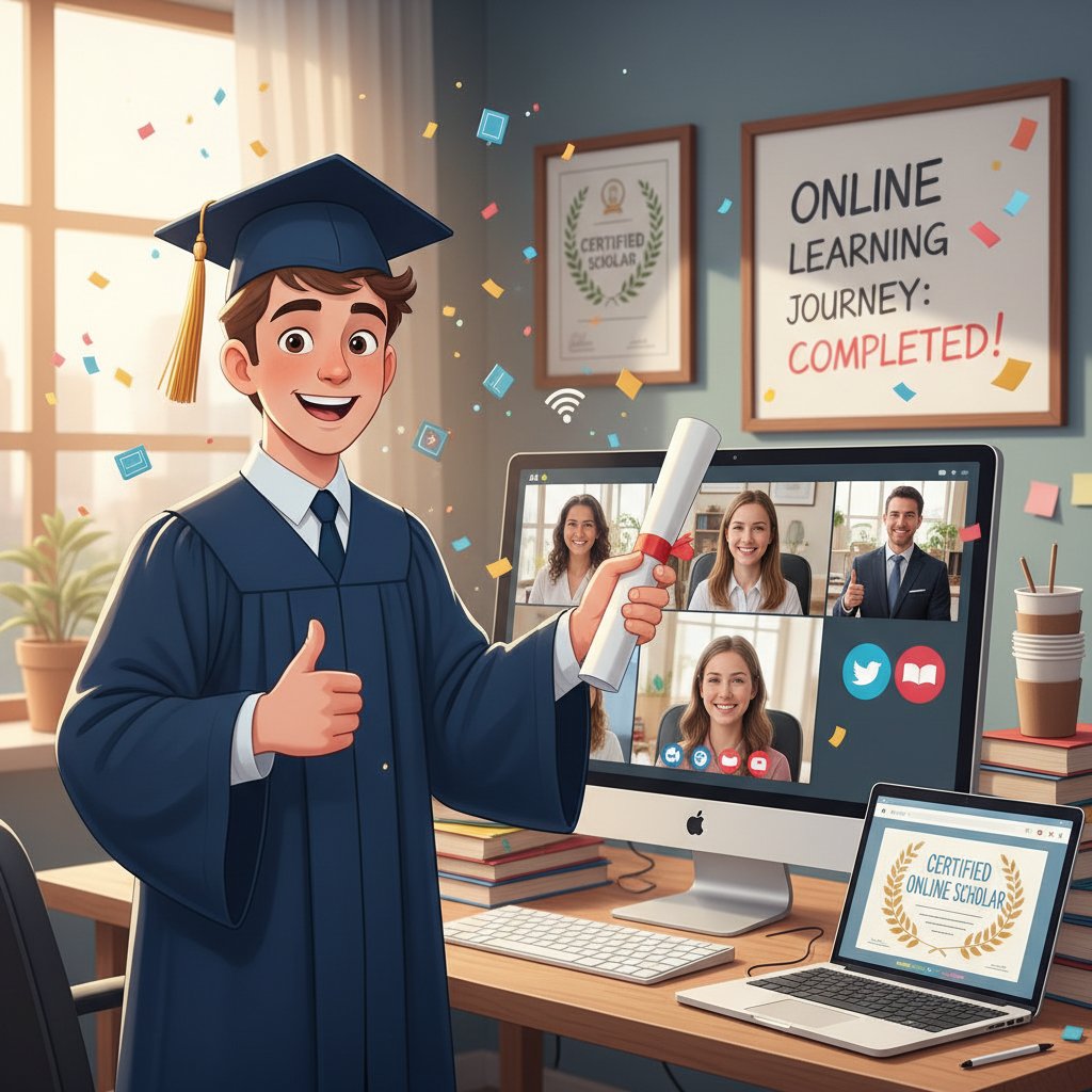 Uczennica świętująca sukces po maturze dzięki korepetycjom online