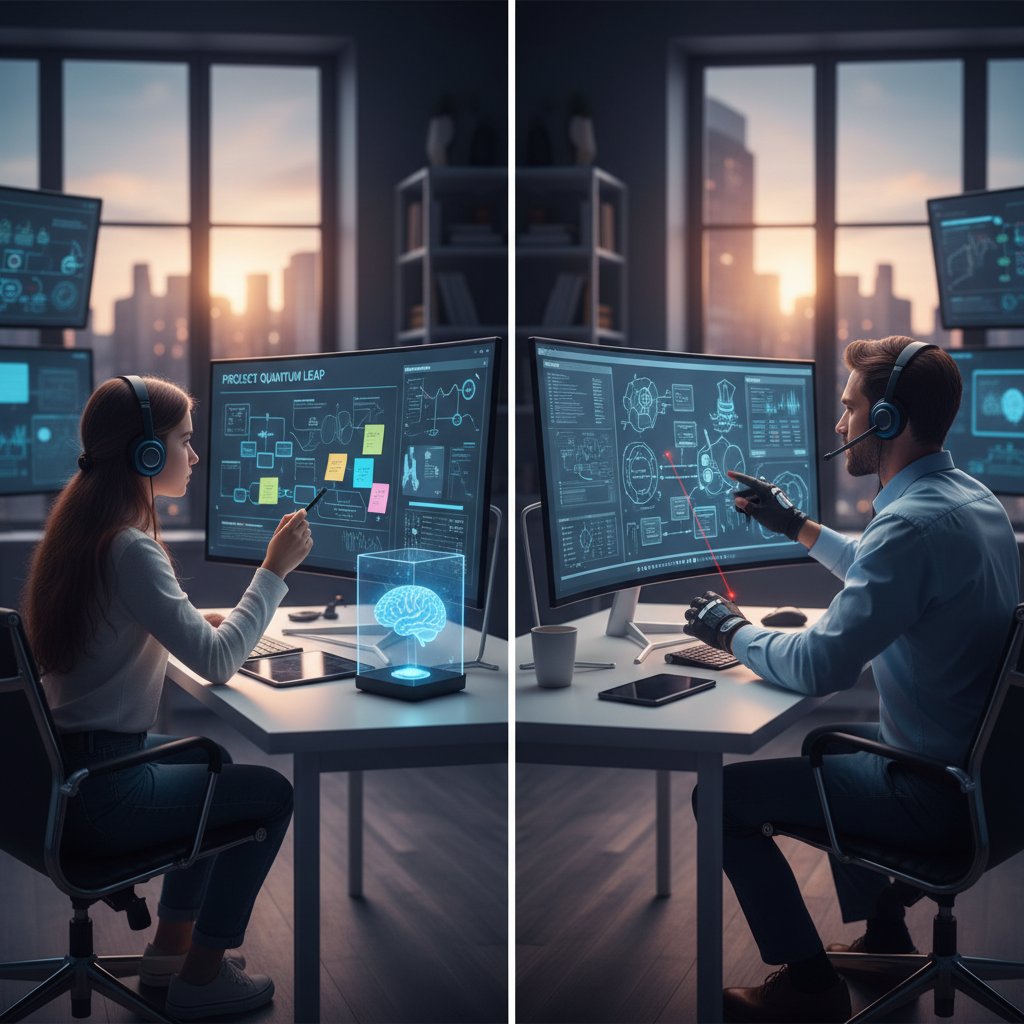 Uczeń i nauczyciel w kontakcie online, współpraca przez ekran komputera, nowoczesne narzędzia