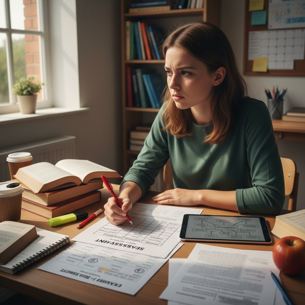 Uczeń analizuje swoje wyniki testów, planowanie matury, autoanaliza