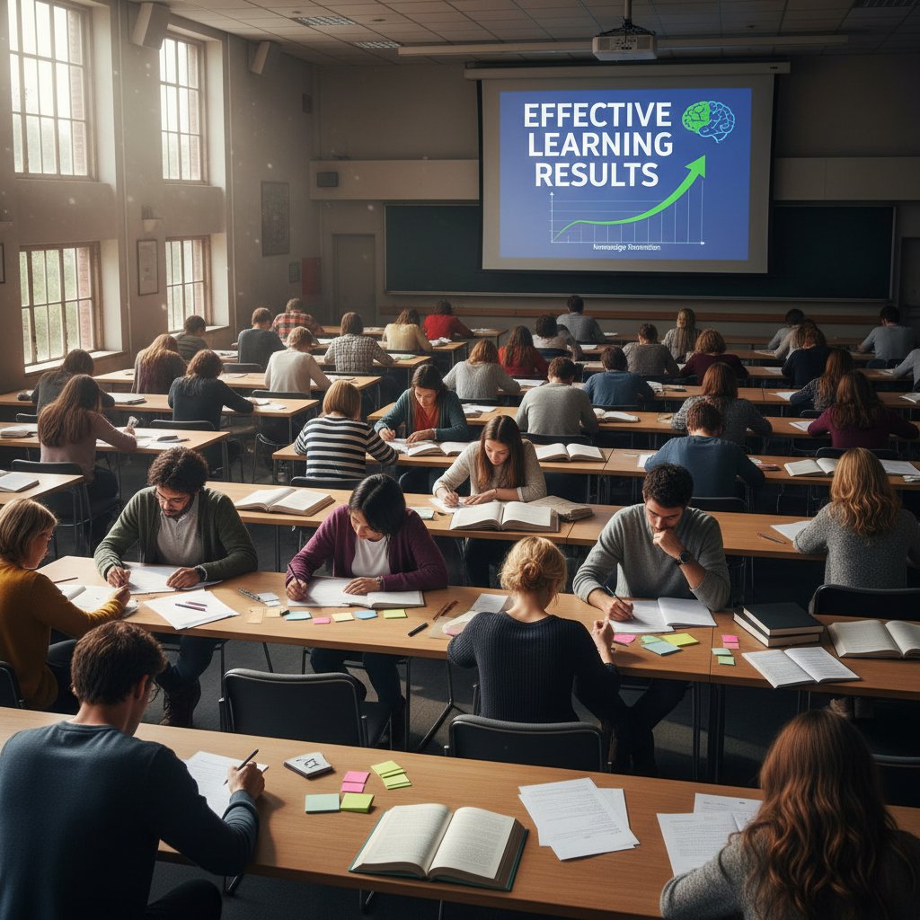 Wyniki badań skuteczności blended learning – uczniowie rozwiązują testy