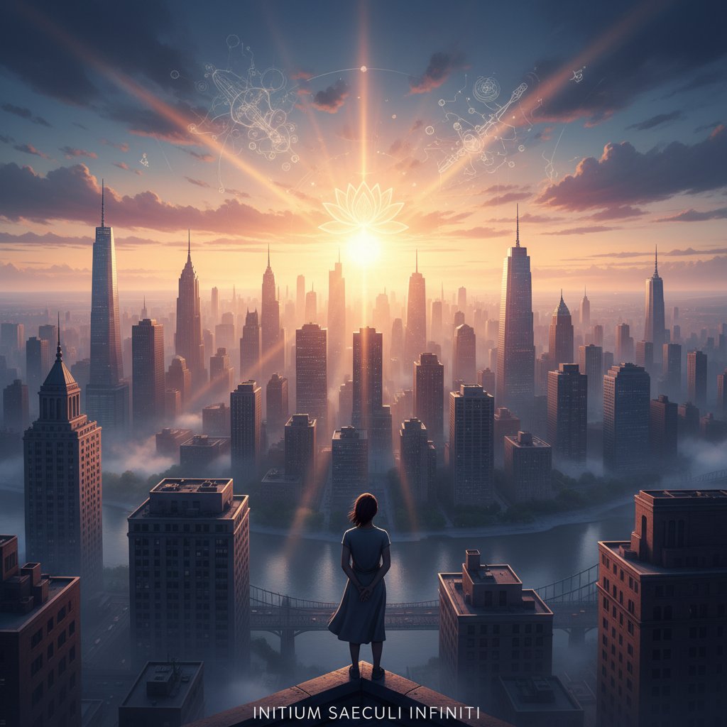 Wschód słońca nad panoramą miasta – nowe początki, nadzieja i poszukiwanie sensu