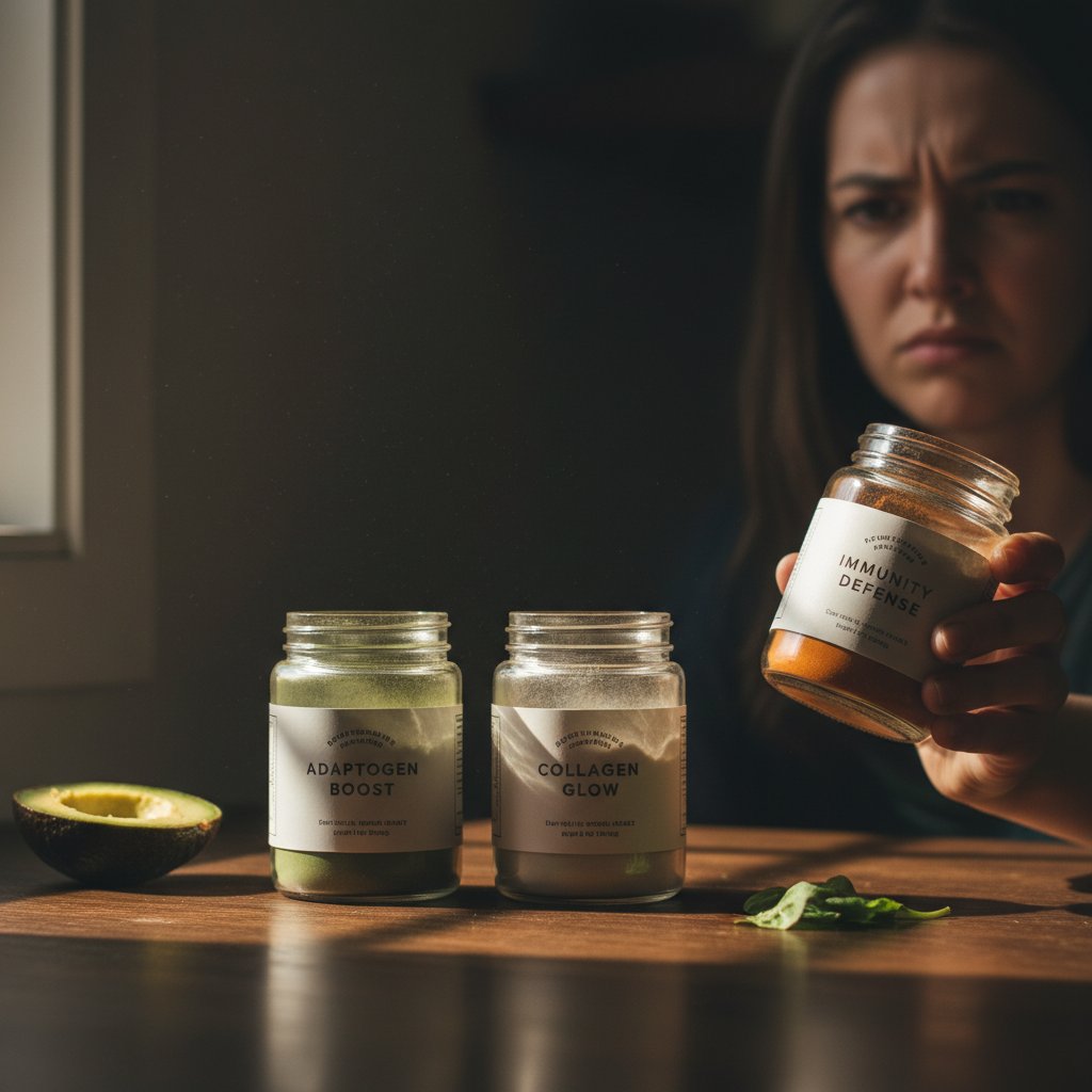 Suplementy diety na blacie kuchennym – rzeczywistość kontra obietnice