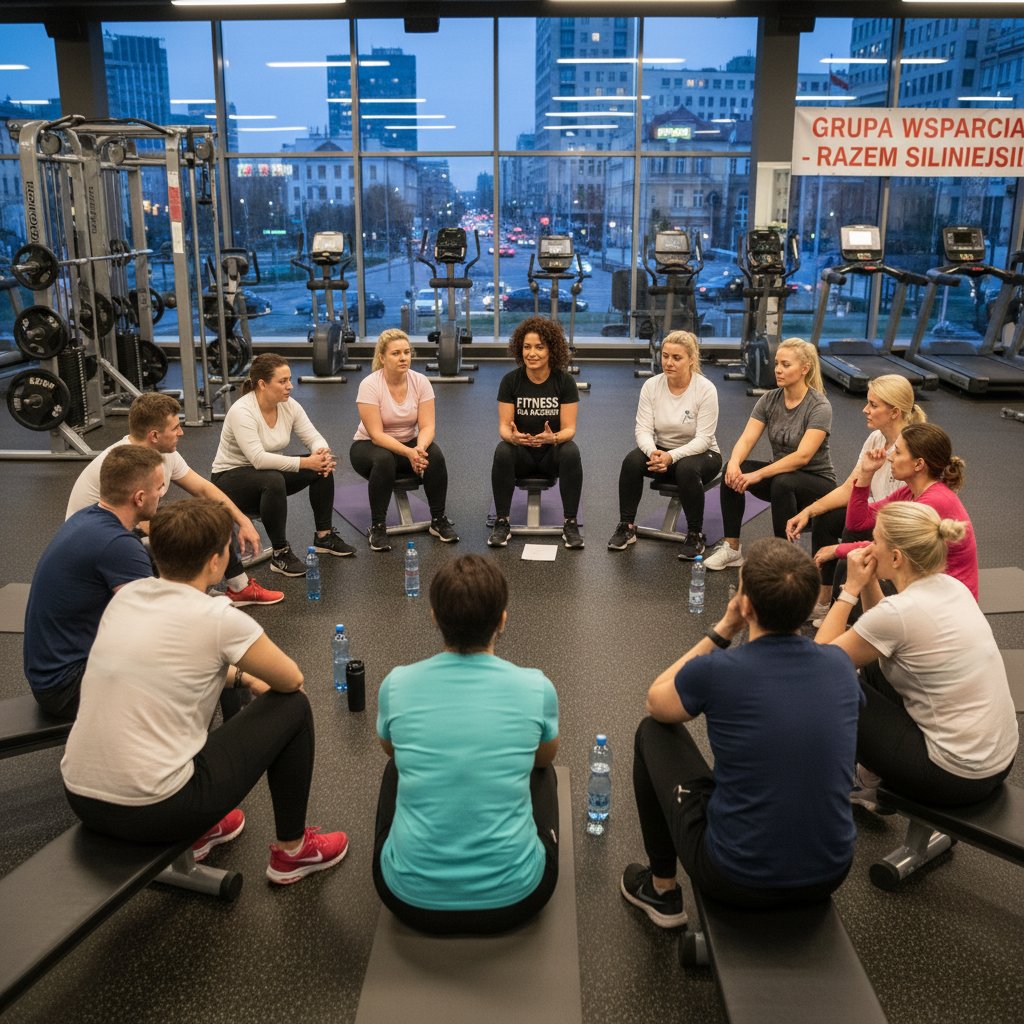 Grupa wsparcia dla osób z cukrzycą ćwiczących razem w mieście