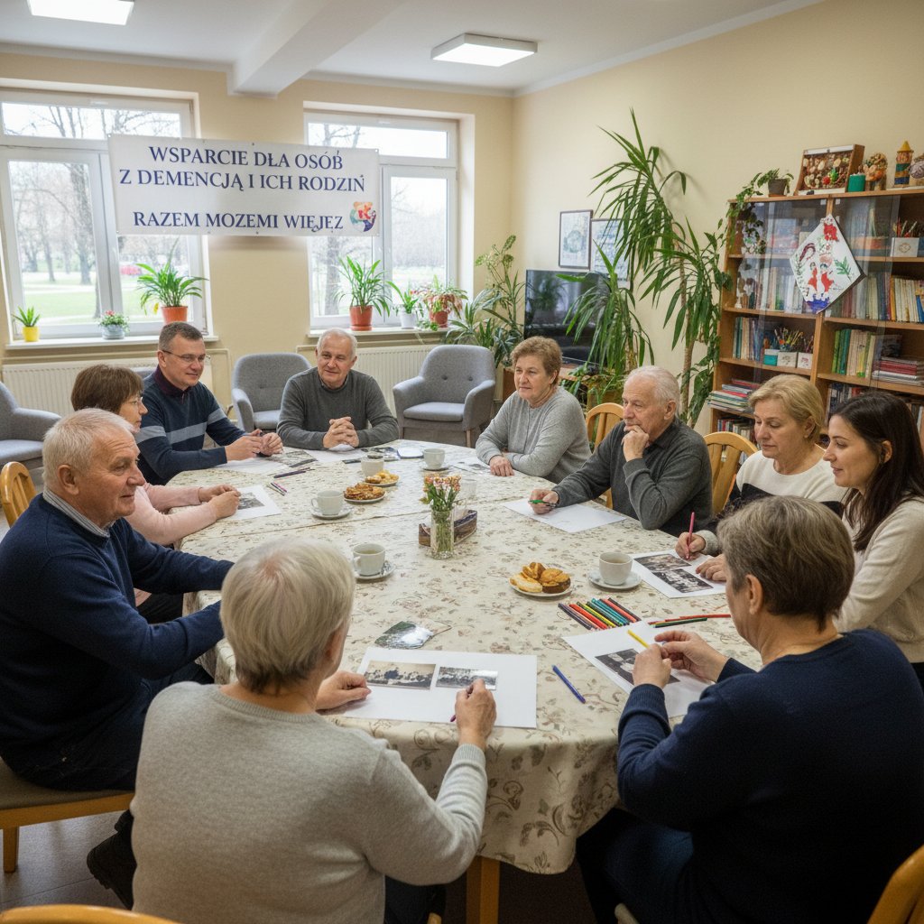 Spotkanie grupy wsparcia opiekunów osób z otępieniem w lokalnym centrum