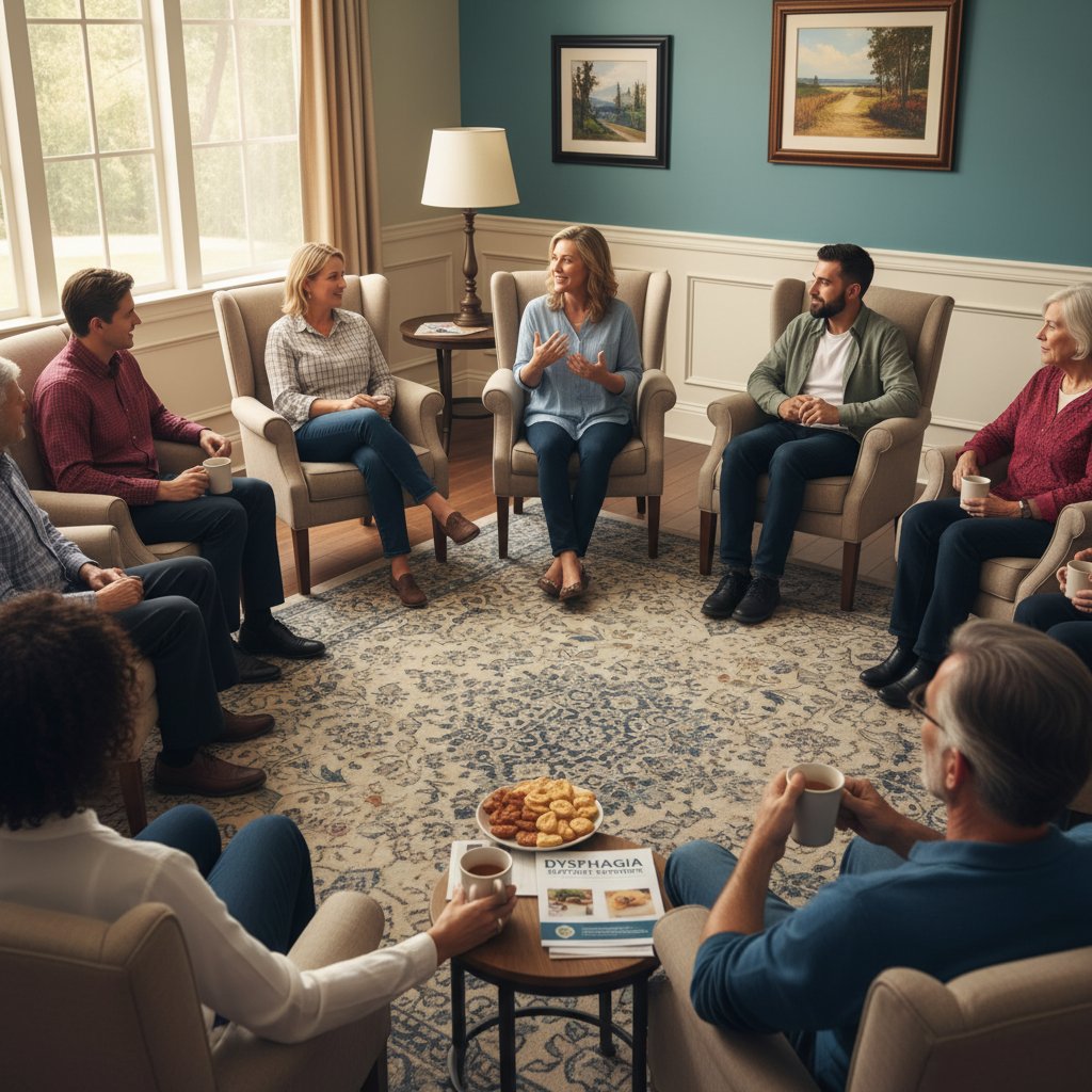Zdjęcie grupy wsparcia osób z zaburzeniami połykania, wspólne pokonywanie problemów