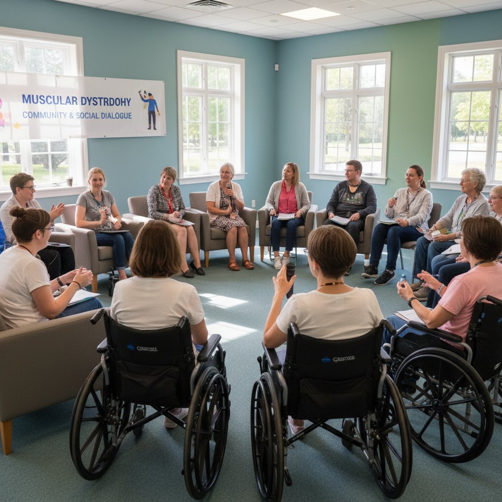 Spotkanie wsparcia dla osób z dystrofią mięśniową, wspólnota i dialog społeczny