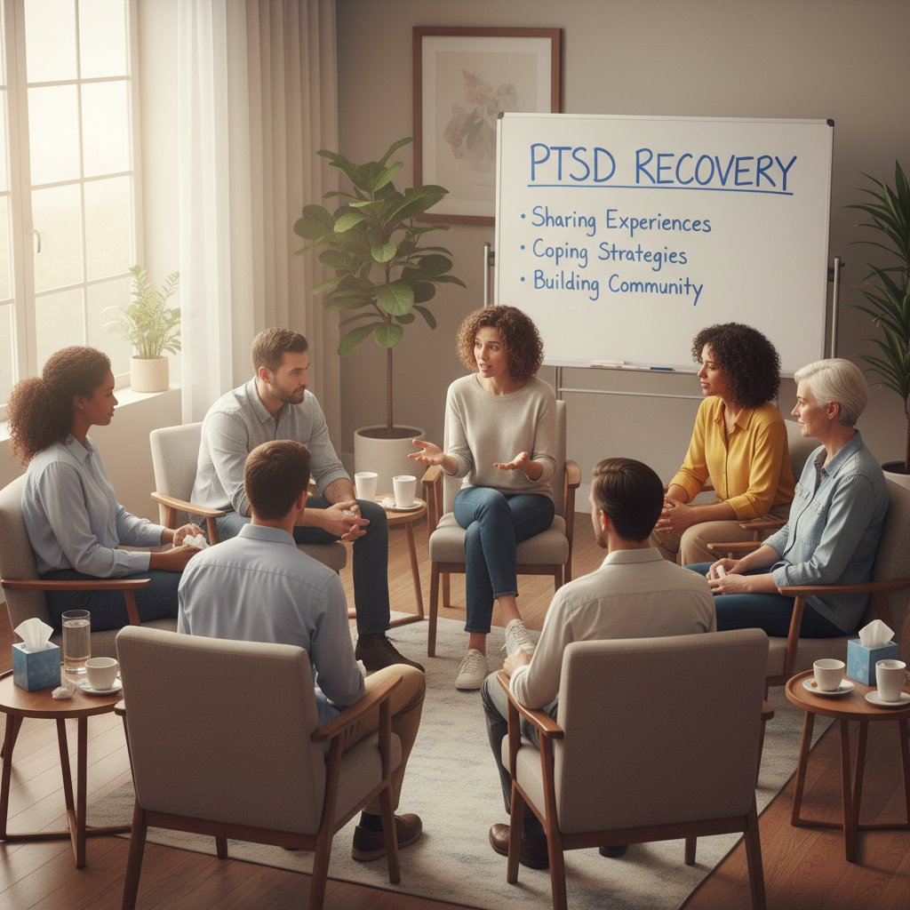 Grupa wsparcia rozmawiająca w przyjaznej atmosferze