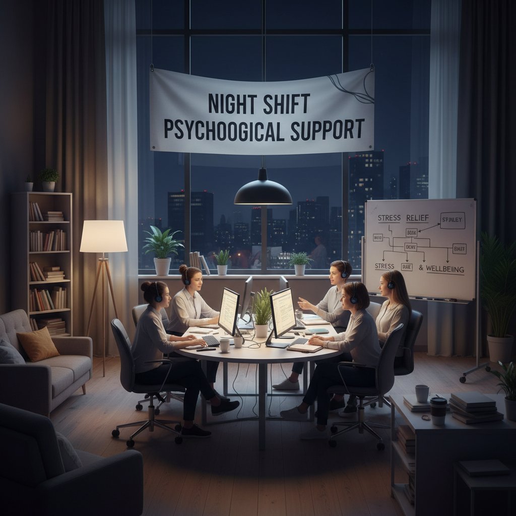 Zespół ludzi pracujących przy komputerach w centrum wsparcia, psychoterapia dostępna całą dobę, pomoc online