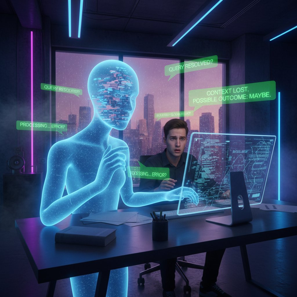 Chatbot podający niejednoznaczne odpowiedzi zaskoczonemu użytkownikowi