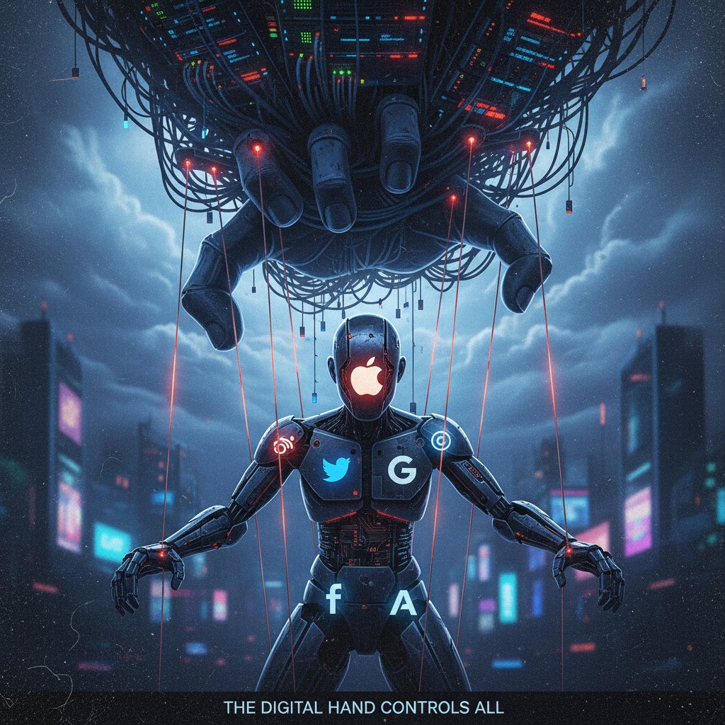 Tech logos controlled by puppet strings, symbolizing vendor bias in document digitization technology comparison