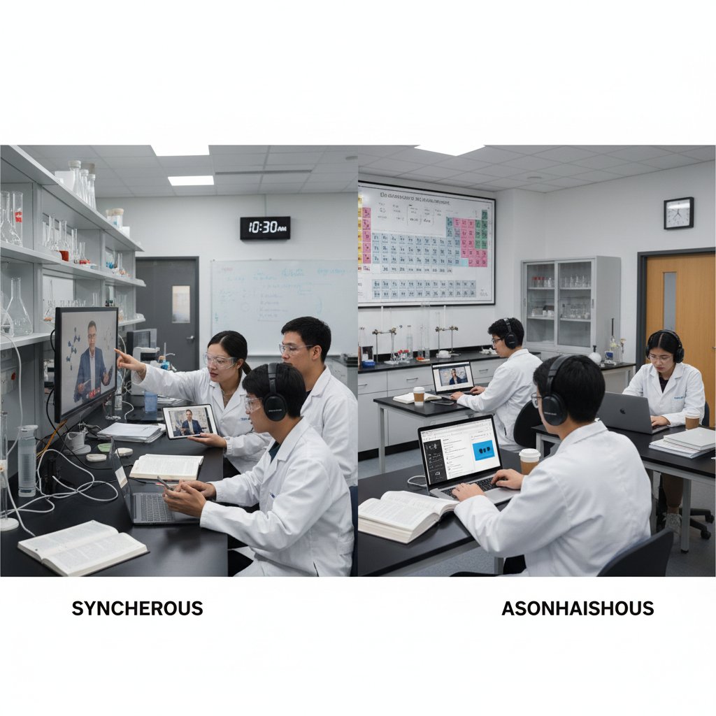 Porównanie nauki synchronicznej i asynchronicznej online