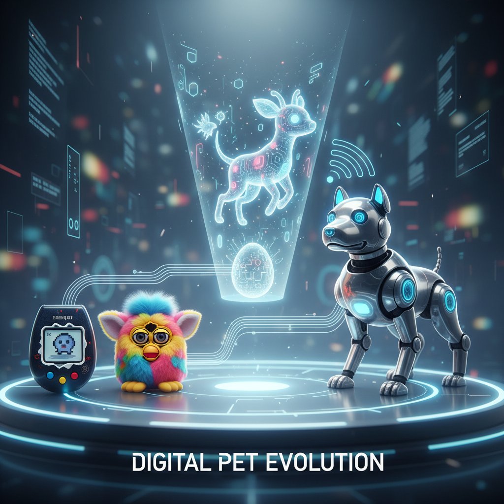 Ewolucja cyfrowych zwierząt: od Tamagotchi do AI psa, pies symulator dla seniorów