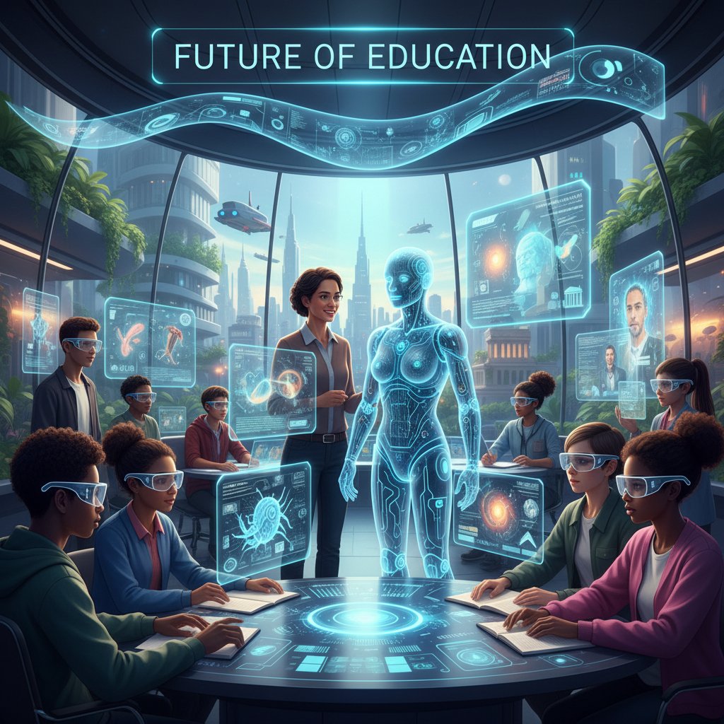 Symboliczne zdjęcie: nauczyciel i komputer, współpraca człowieka z AI w edukacji – przyszłość nauki