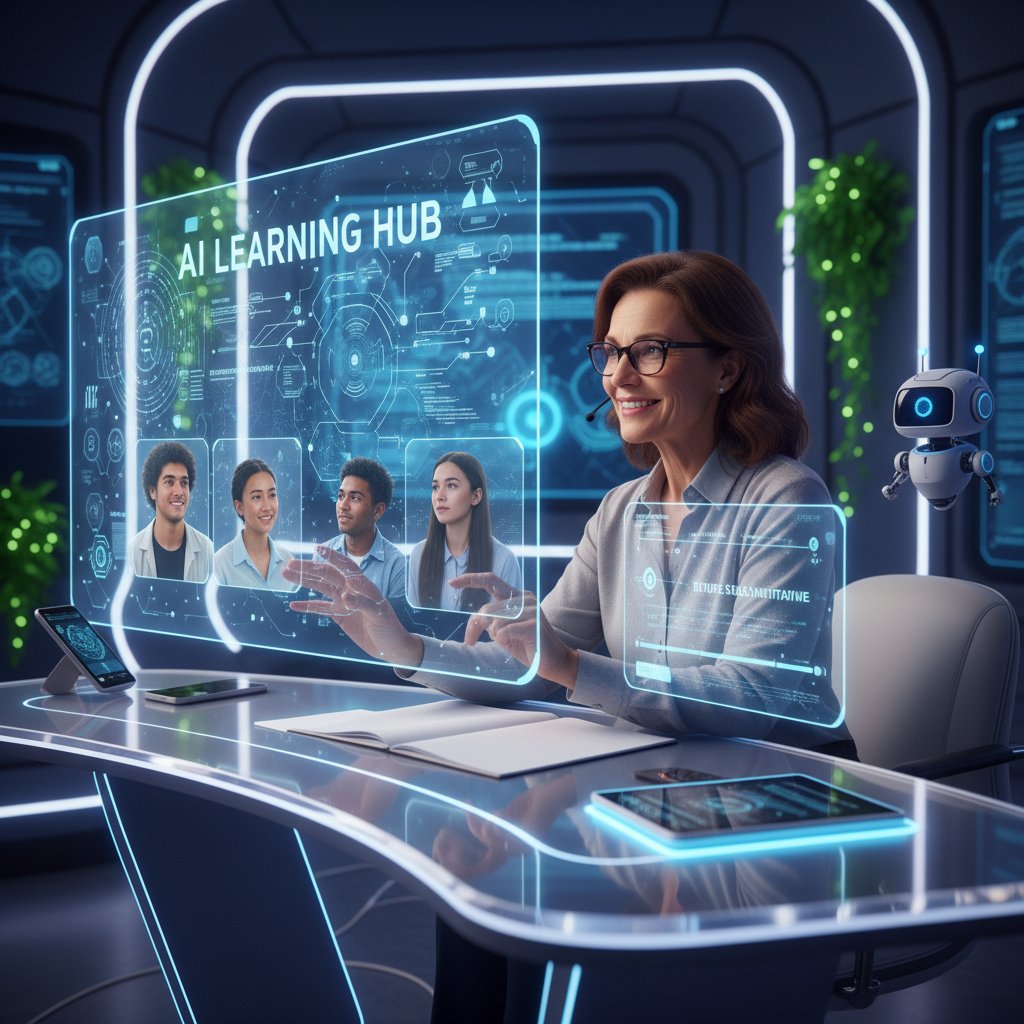 Zdjęcie nauczyciela prowadzącego konsultacje online z uczniem, nowa rola mentora w epoce AI