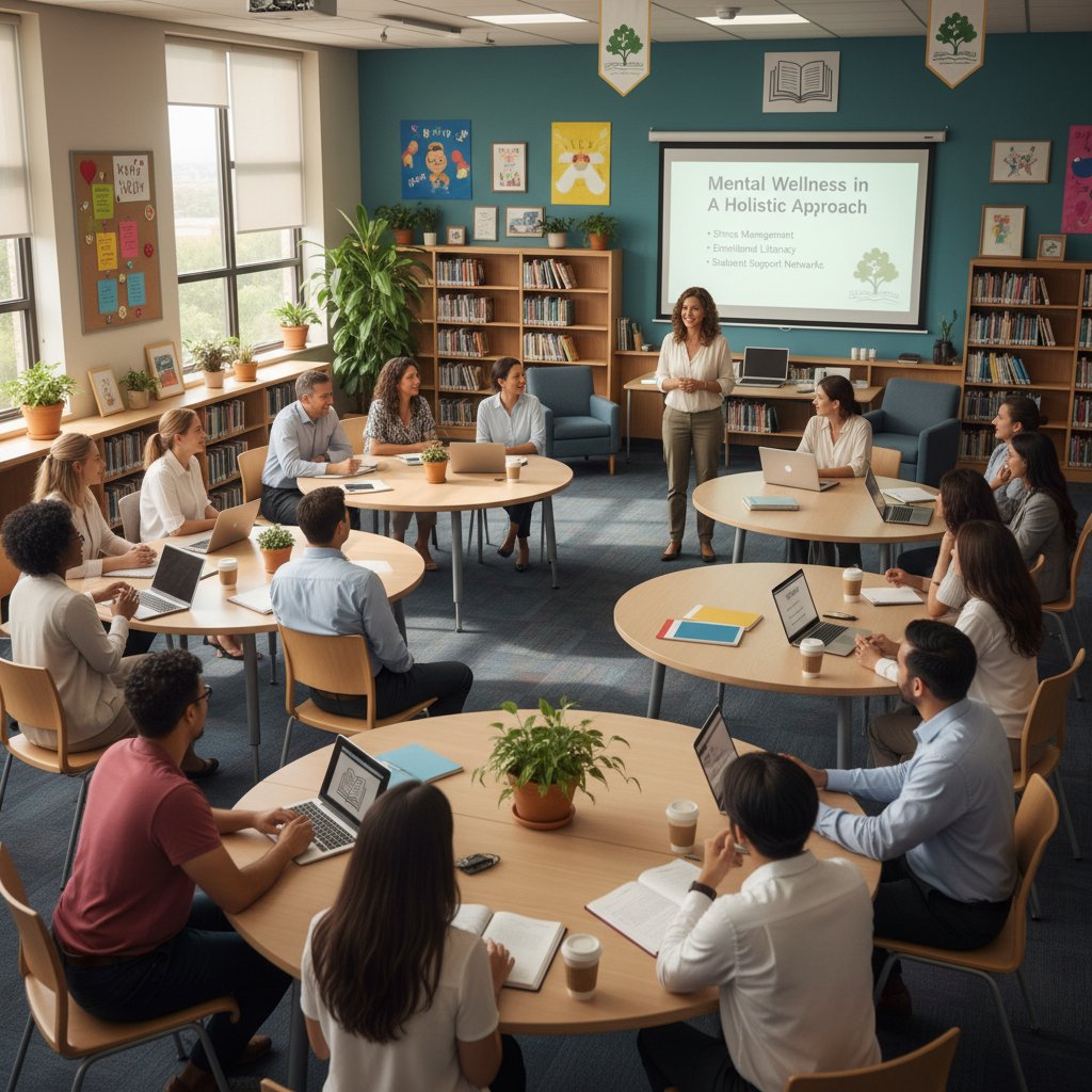 Nauczyciel prowadzący warsztaty z zakresu zdrowia psychicznego w szkole – edukacja, przeciwdziałanie flying monkeys