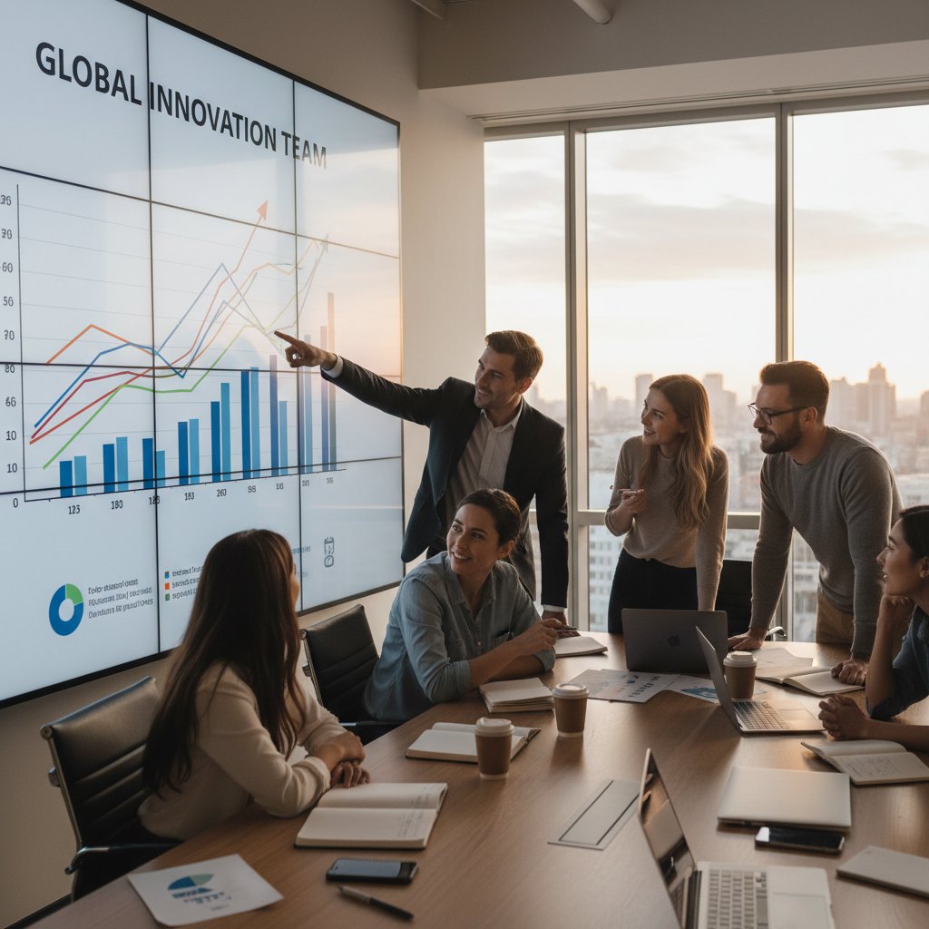 Zespół analizujący dane portfela podczas kryzysu