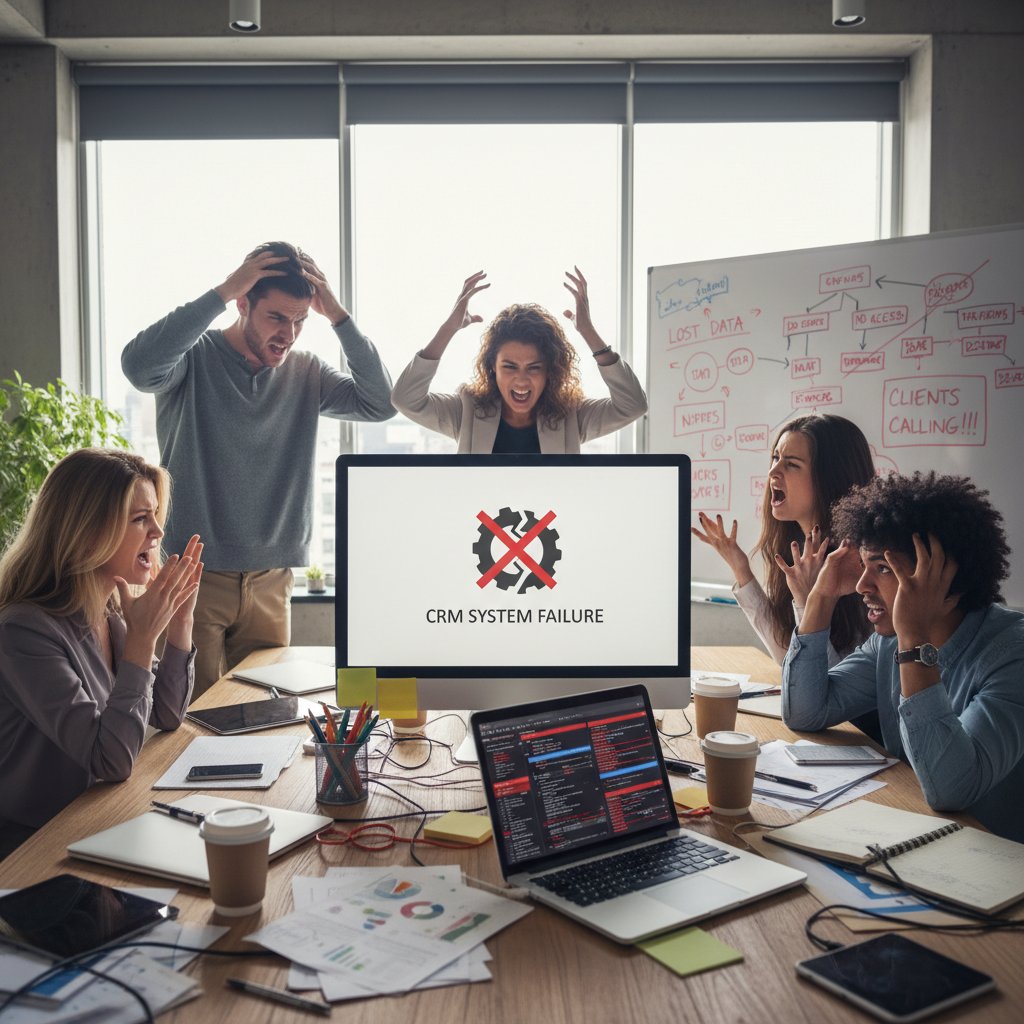 Zespół rozczarowany po nieudanym wdrożeniu systemu CRM