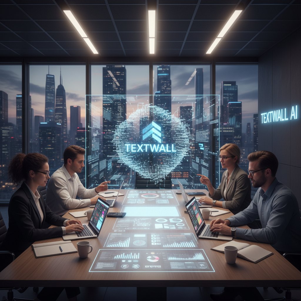 Team reviewing document analysis results on laptops, symbolizing advanced AI-driven text analytics tools like textwall.ai