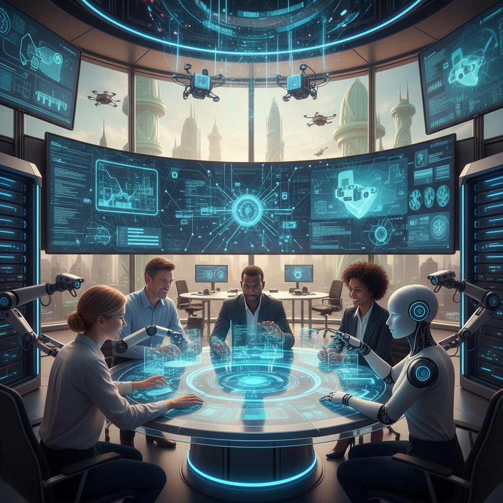 Praca zespołowa z AI – ludzie i maszyny ramię w ramię