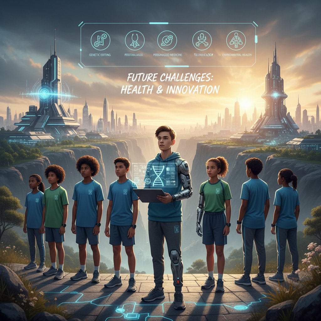 Grupa nastolatków patrząca w przyszłość, symboliczne zdjęcie, nowe wyzwania zdrowotne