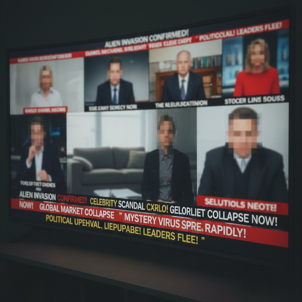 Telewizor z rozmazanym obrazem symbolizującym medialne stereotypy