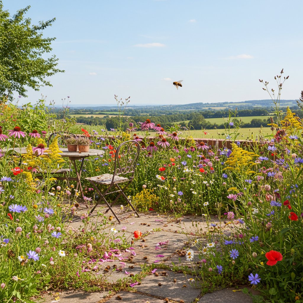Taras przyjazny dla zapylaczy i ptaków